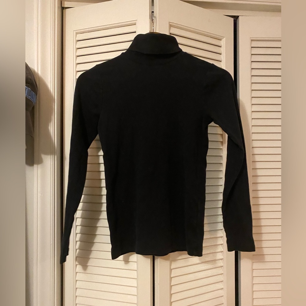 J Crew Small Black Perfect Fit Turtleneck EUC
